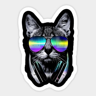 Music lover cat Sticker